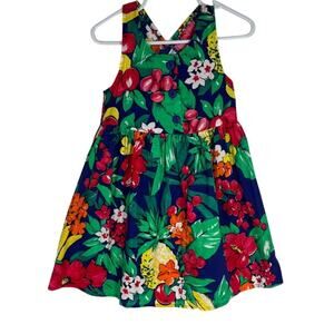 Vintage Kokomo Baby Toddler Floral Sleeveless Sun Dress 3T Button Front